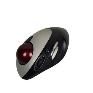 Logitech T-RB22 Cordless Optical Trackman Mouse Red Ball No Receiver Tested